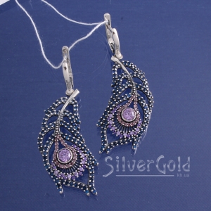 Сережки Перо Пави